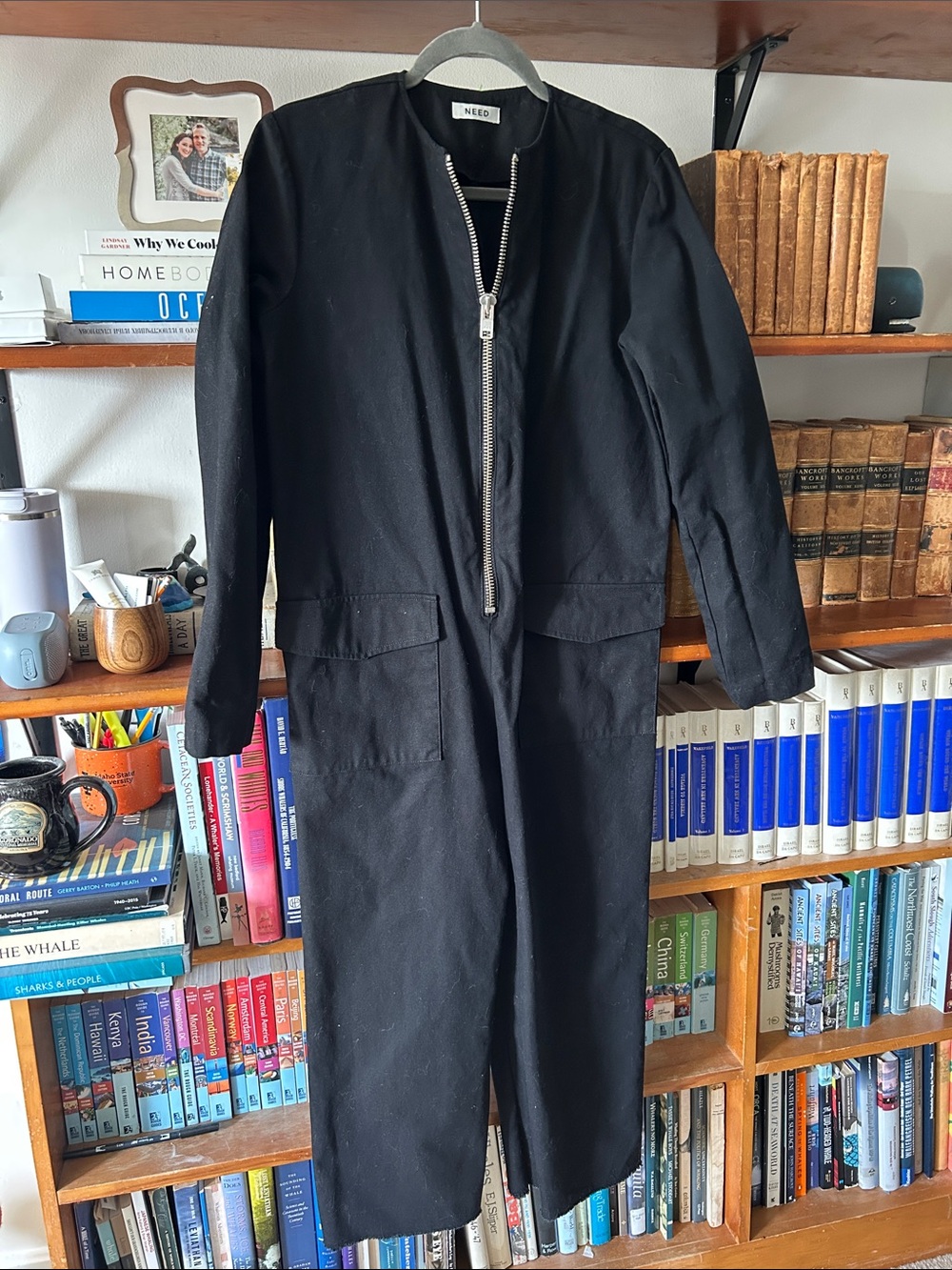 NEED Black Long Zip Boiler Jumpsuit